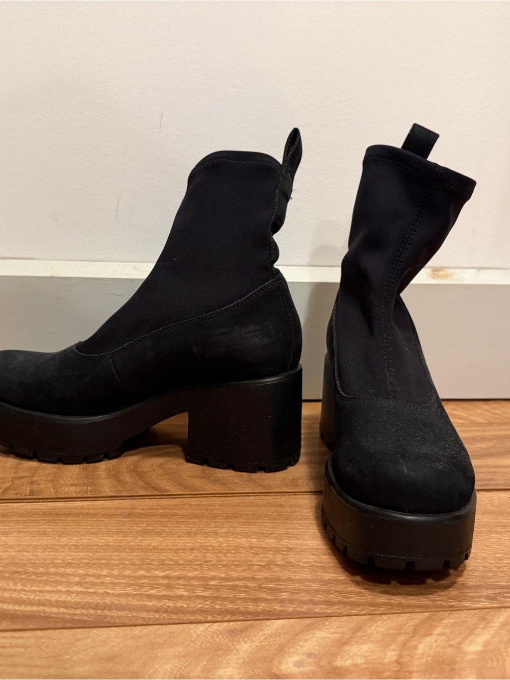 Vagabond Black Chunky Platform Ankle Boots